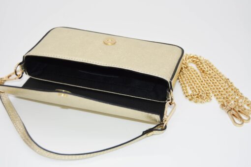 BOLSO DORADO PIEL - Imagen 5